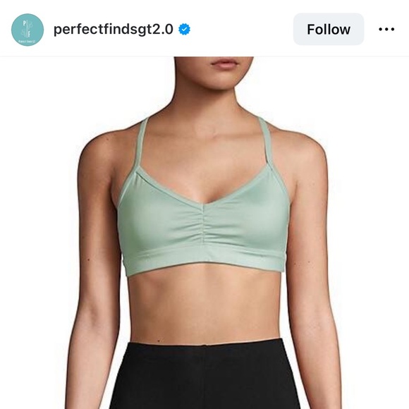 ALO yoga sunny strappy bra. Size small. Color is Sage green - Picture 2 of 3